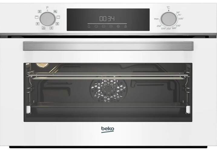 Horno Multifunción Beko BBCM18300W - 48 L, 45 cm, Clase A, Blanco