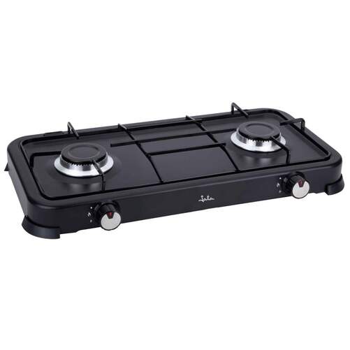 Hornillo de gas Jata JECG2702 - 2 Fuegos, Negro