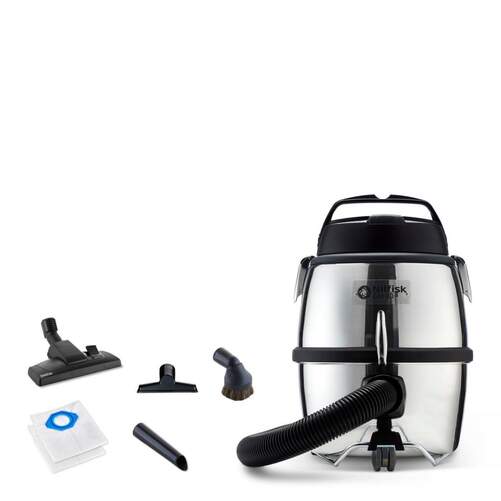 Aspirador Trineo Nilfisk GM80C - 6,25 l, 780 W, 79 dB, con bolsa, Motor Profesional, Negro e inox