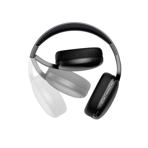 Auriculares DCU Bluetooth Diadema - Bluetooth y cable jack, 15 h autonomía, radio FM, negro