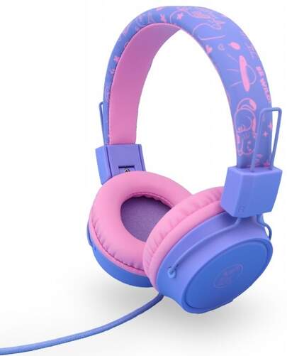 Auriculares infantiles DCU Rosa/Lila 341525 - Protección de volumen (máx 85 dB), plegable