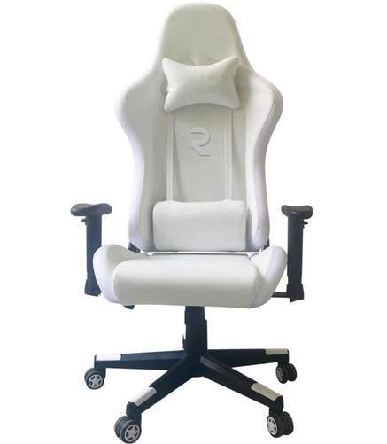 Silla Gaming Romo Julieta - 5 Ruedas, Reclinable, Cojines, Reposabrazos, Blanca