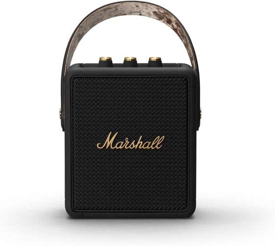 Altavoz Marshall Stockwell II Black and Brass - 20 h autonomía, Bluetooth, Jack 3,5 mm, USB-C, IPX4