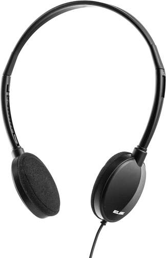 Auriculares Elbe AU-809-TV - Diadema, Cable de 5 metros, Negro