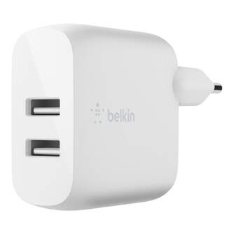 CARGADOR BELKIN 2XUSB A DE 12W CARGA ULTRARAPIDA