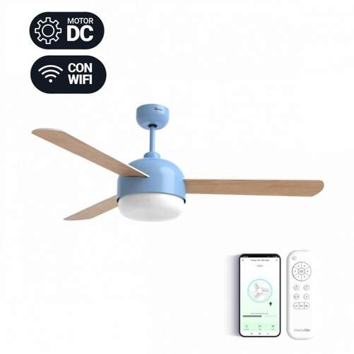 Ventilador Techo Universal Blue Vento 6048BL - Motor DC 35W,  Aspas 122cm, App WiFi, 6 Velocidades