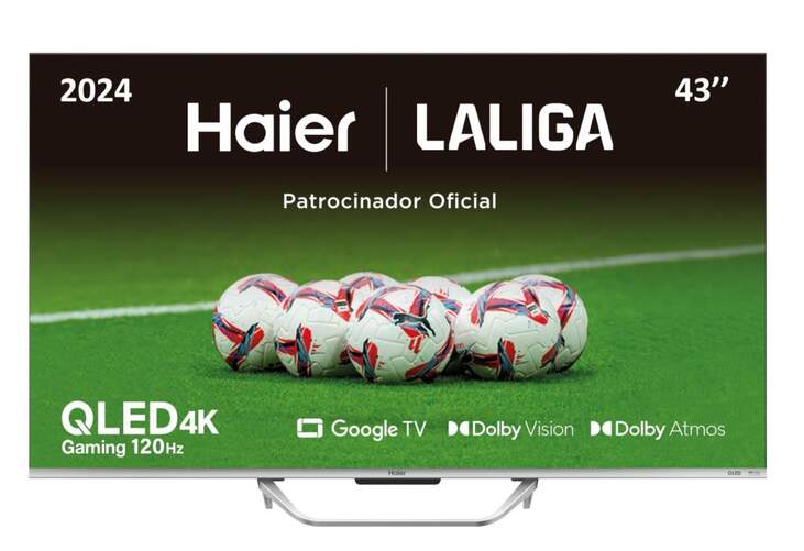 TV Haier 43" H43Q800UX - 4K Ultra HD, QLED, Google TV, Bluetooth