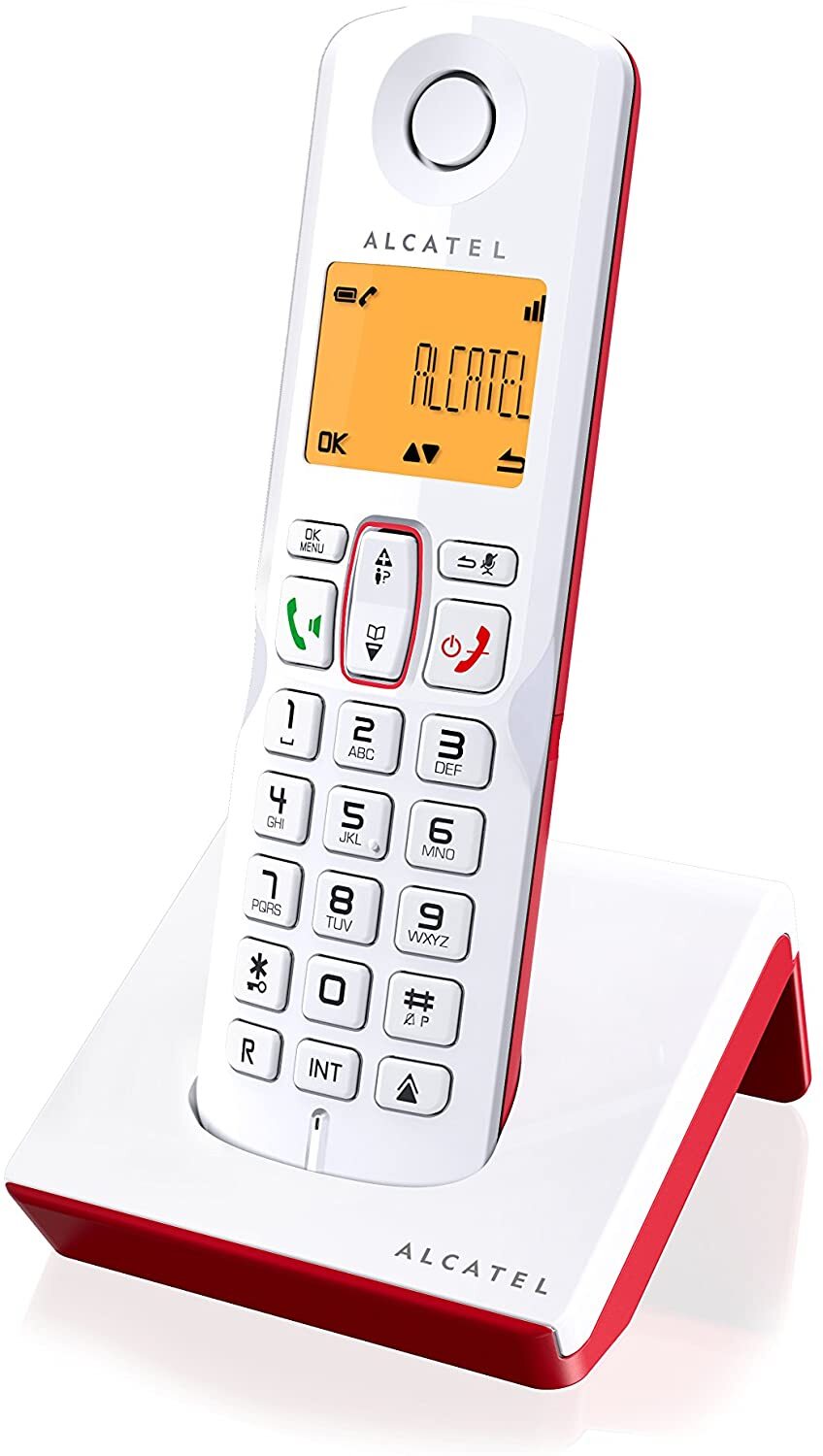 Teléfono Inalámbrico Alcatel S250 Rojo - Agenda 50 contactos, Registro 10 llamadas