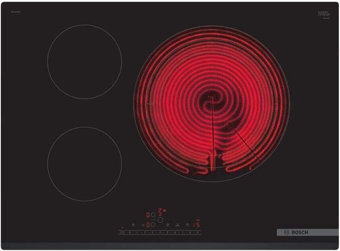 Placa vitrocerámica Bosch PKD731FP8E - 3 zonas, 70 cm, cristal negro