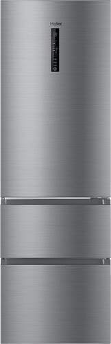 Frigorífico Combi Haier HTR3619ENMN - Clase E, 348 L, No Frost, 3 Puertas, ZonaFresh, Inox