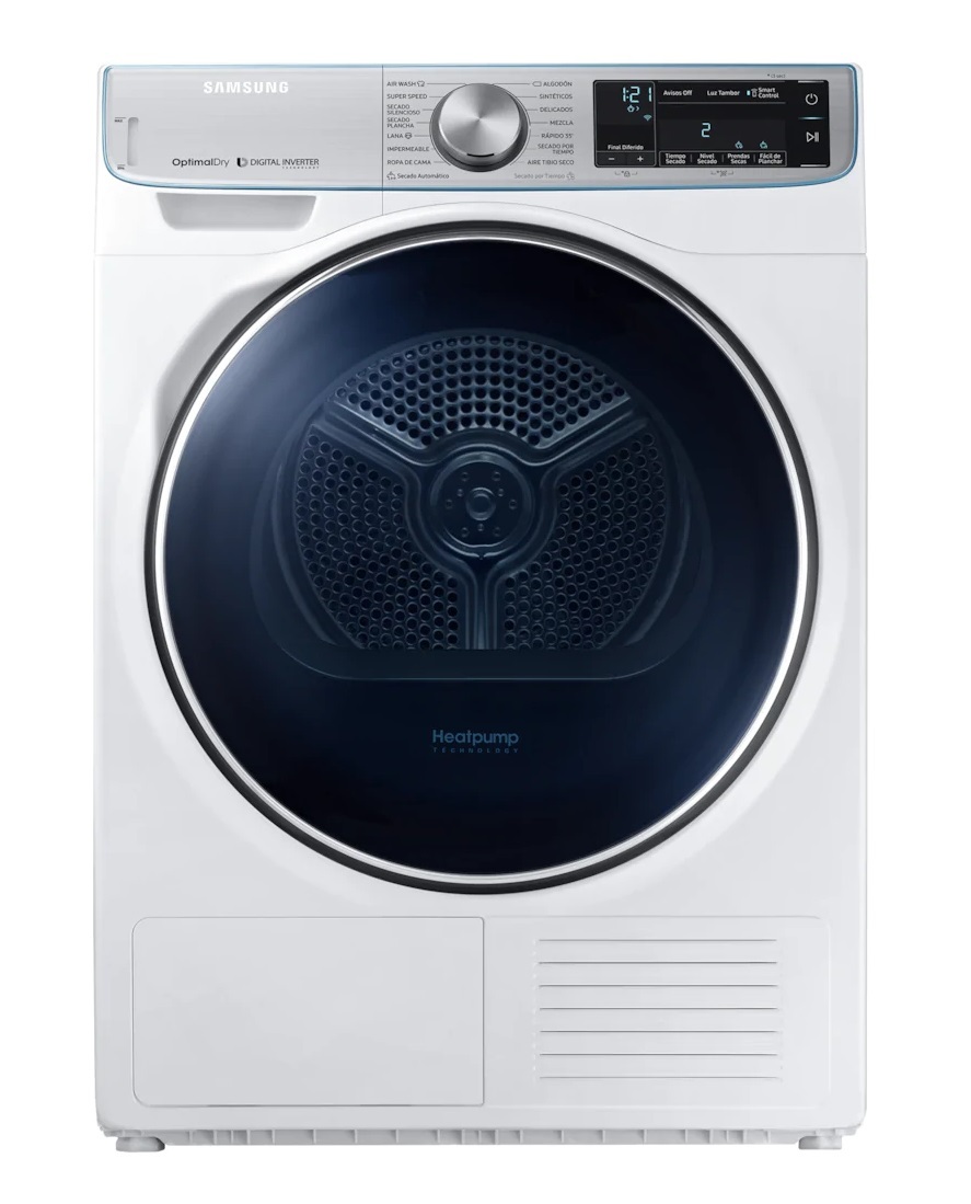 Secadora Bomba de Calor Samsung DV90N8287AW - A+++, 9kg, Inverter, OptimalDry, AirWash, SuperSpeed