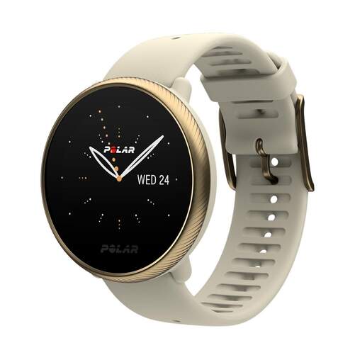 Smartwatch Polar Ignite 2 Champagne/Gold - Correa negra Tamaño S-L, pantalla 1,2", 165 mAh