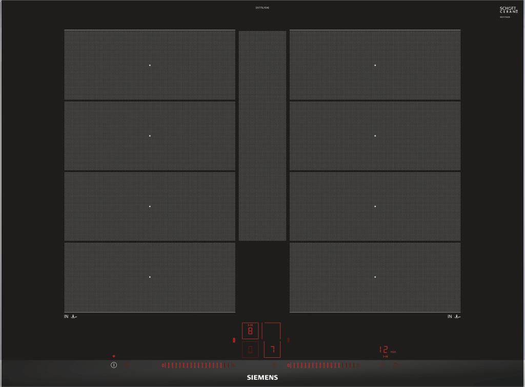 Placa Inducción Siemens EX775LYE4E - 70cm, 2 zonas FlexInducción 23x38cm