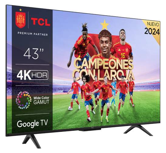 TV TCL 43" 43P755 - 4K Ultra HD, DLED, Google TV, Dolby Atmos, Wi-Fi, Bluetooth