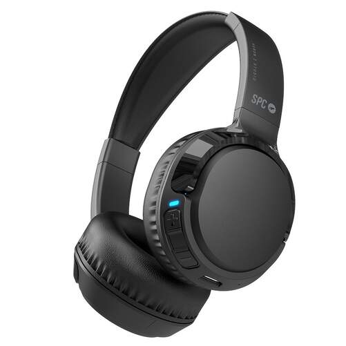 Auriculares SPC 4628B Heron 2 Studio - Bluetooth 5.4, 380 mAh, 50 h autonomía, Negro