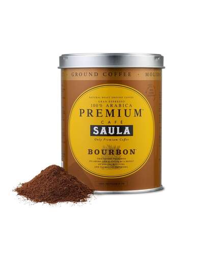 Café molido Saula 25124101 25124101 - Café Premium Bourbon 100% Arábica, Intenso, 250 g